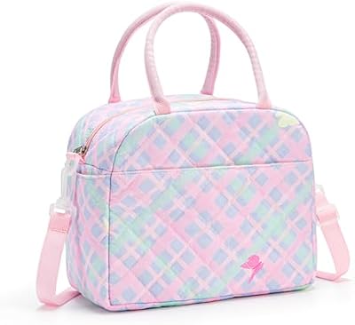 Quilted Puffer Lunch Bag - Checked - photo 2